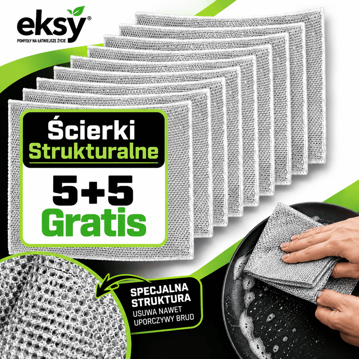 Ścierki strukturalne - Zestaw 5+5